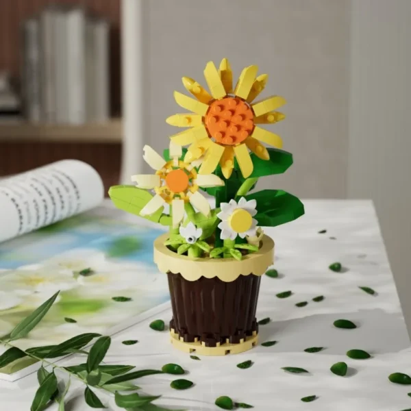 Potted Plant (Sunflower) Mini Building Blocks - Image 2