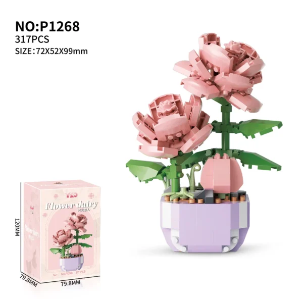 Pink Rose Mirco Building Blocks