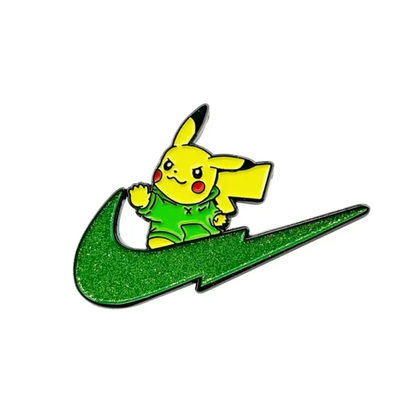 Pikachu on Swoosh Brooch