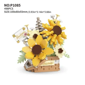 Sunflower Basket Flower Bricks Set - Image 3