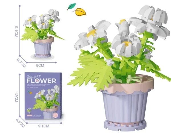 Potted Plant (White Flower) Building Blocks - Image 2
